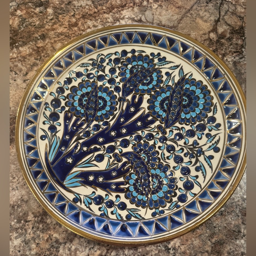 Handmade Ceramic Floral Plate